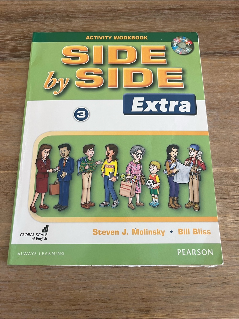 Pearson Side by Side Extra Level 3 Activity Workbook - Green and White